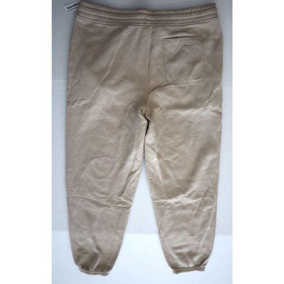 Old Navy 409419-02 Men's Sz XL Beige Loose Fit Taper Fleece Jogger Pants - Picture 2 of 8